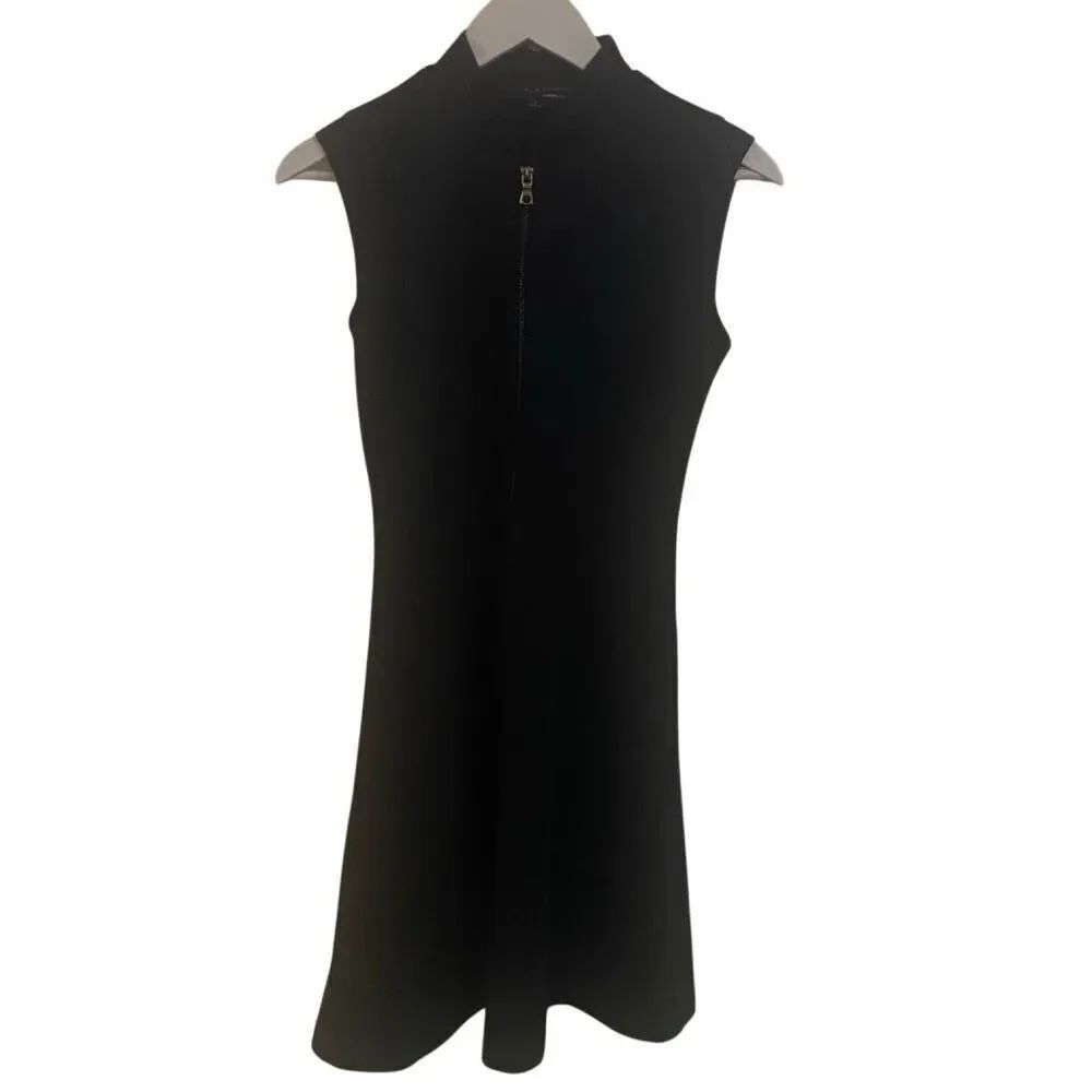 Elie Tahari sleeveless dress black front zip black size 4 for design nation